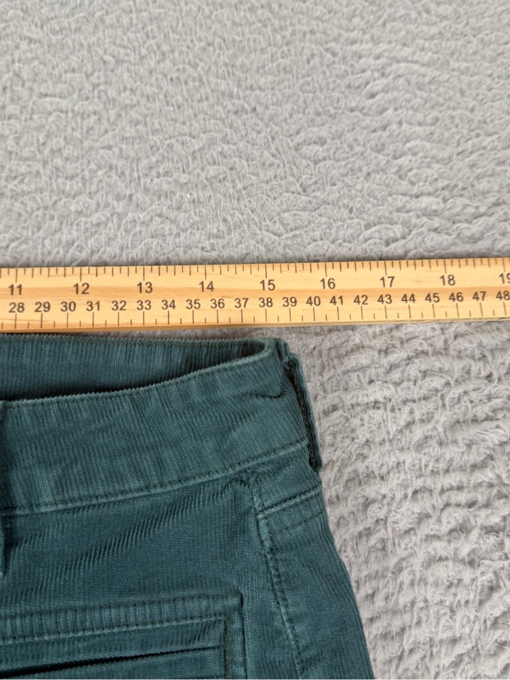 American Eagle Corduroy Pants Womens 10 Regular Green Super High Rise Flare Y2K - Picture 5 of 14